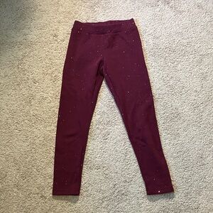 Old Navy Sparkling Burgundy Leggings